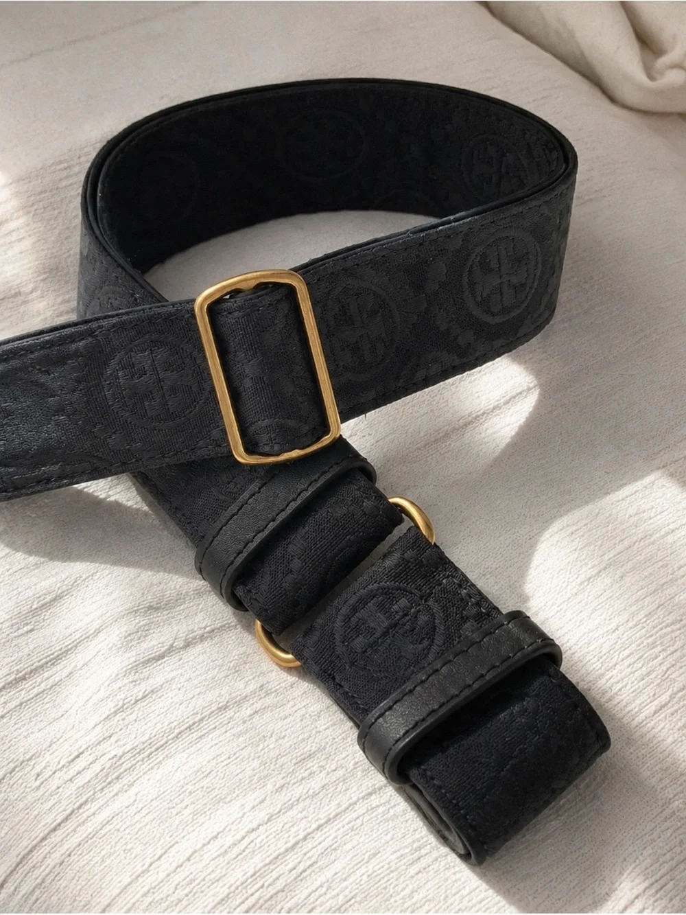 Tory Burch Black Pebbled Leather Crossbody Camera Bag